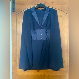 Lavish Alice 💙Navy Blue💙 Corset Cape Dress